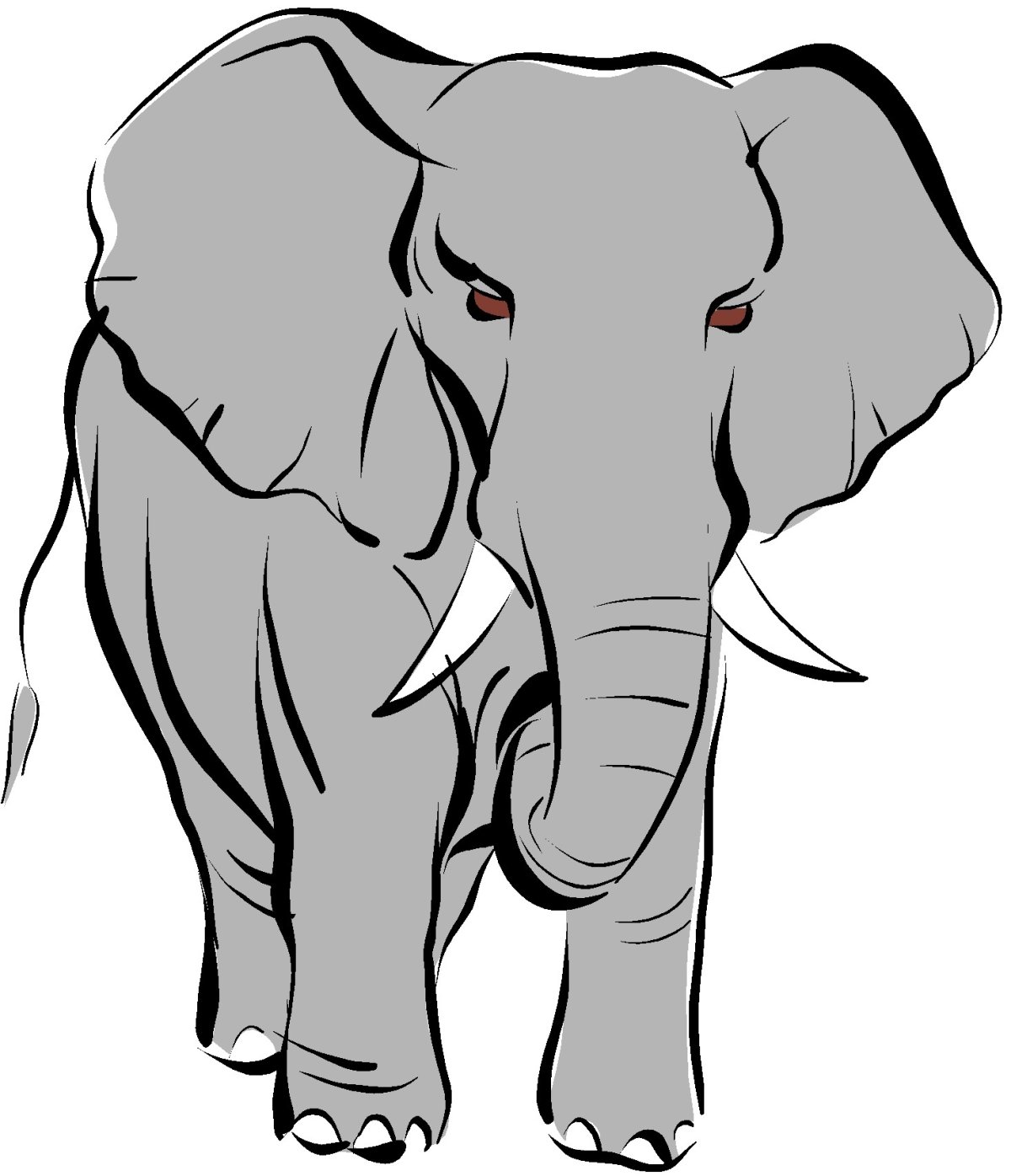 Слон рисунок для детей