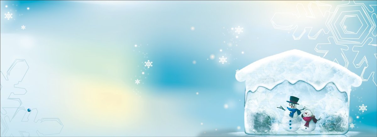 Зимний фон для объявления