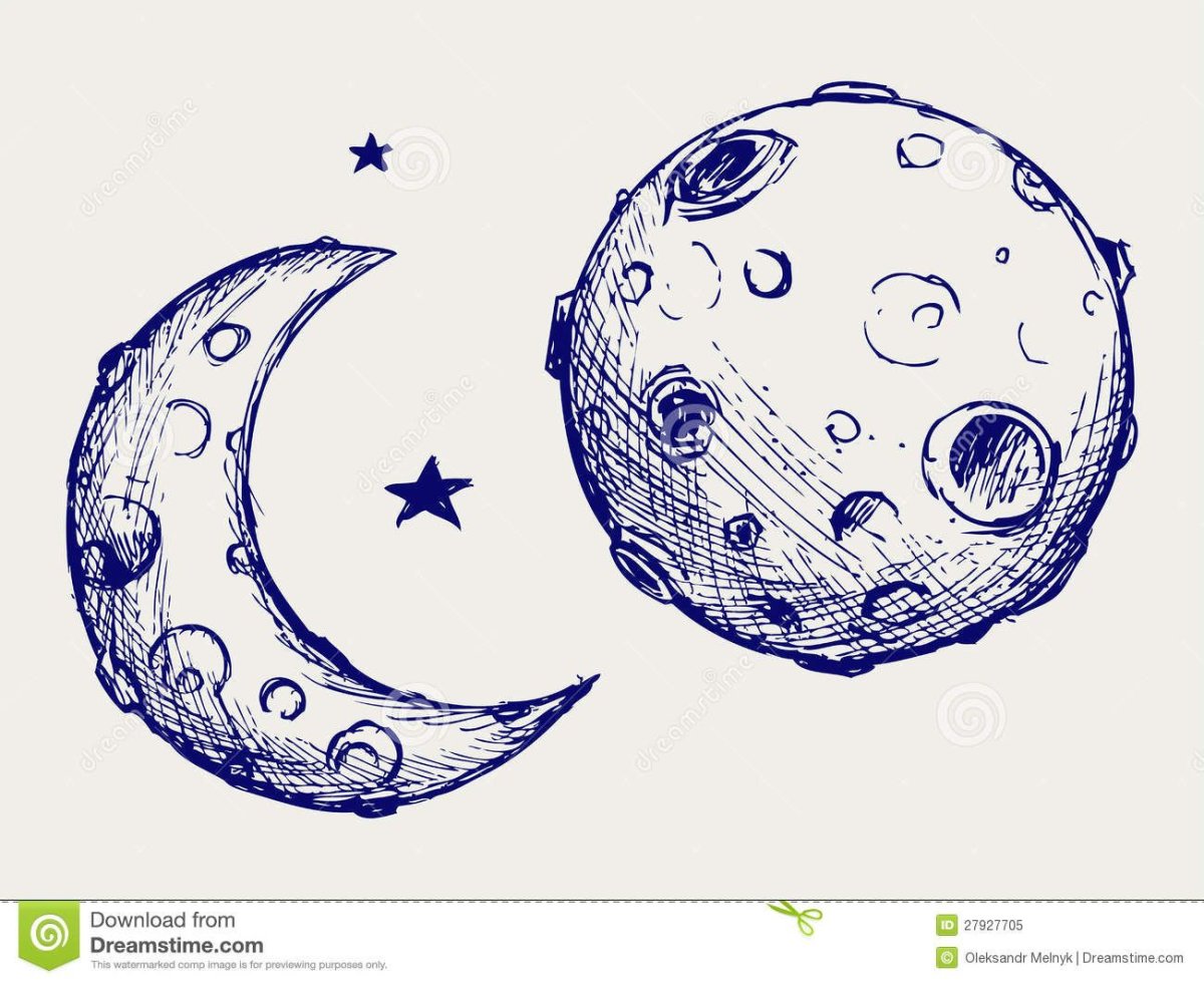 Луна для срисовки