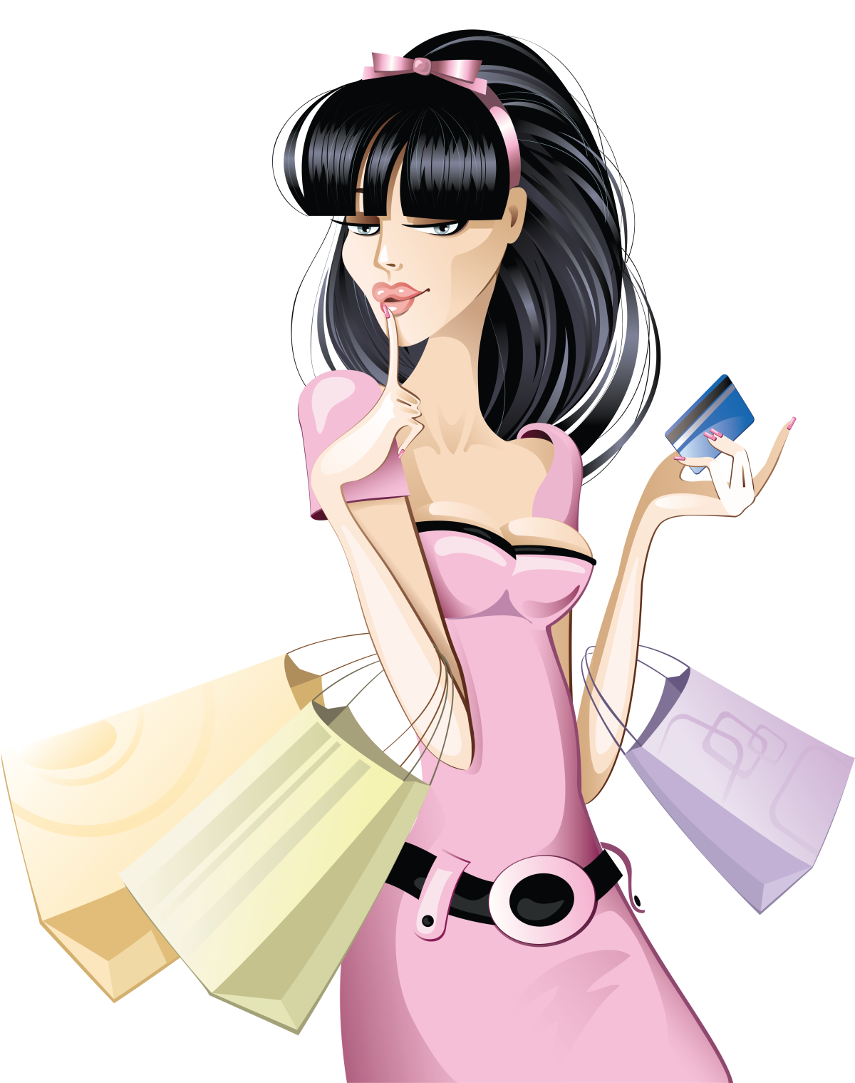 Модные векторные девушки