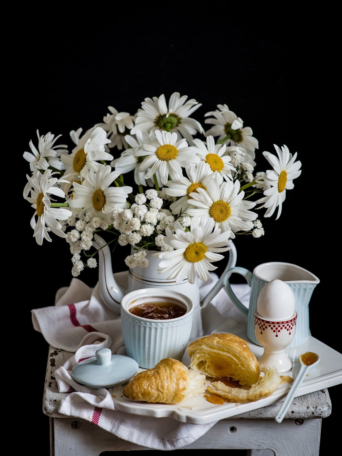 Доброе утро ромашки и кофе