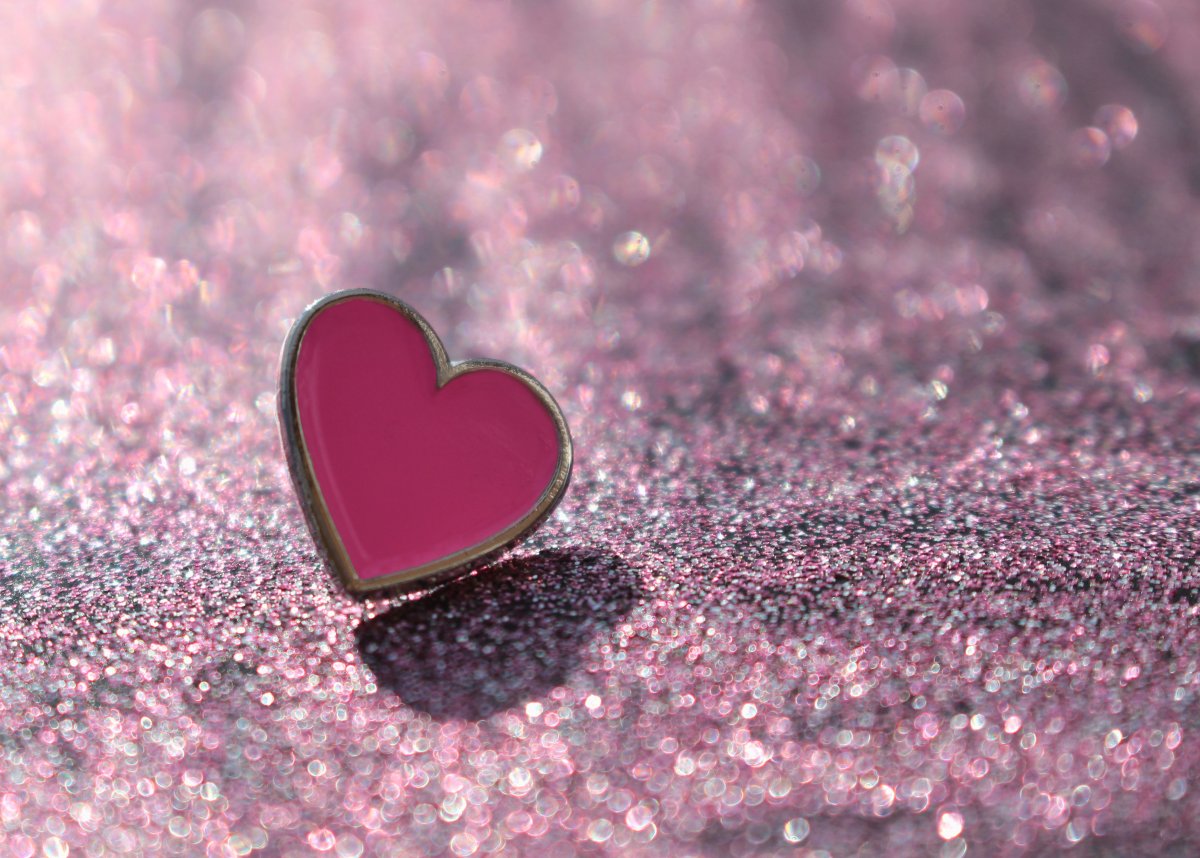 Сердце с блестками