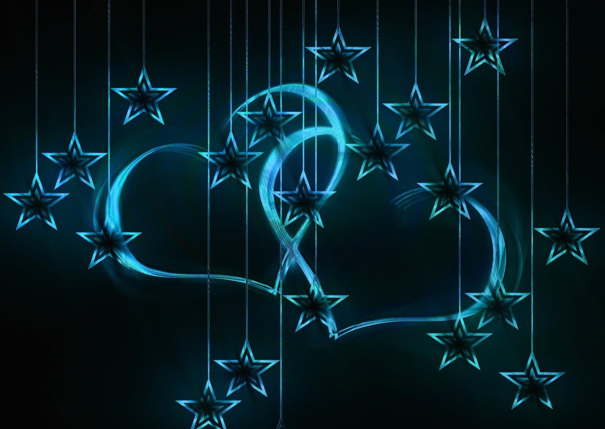 Синие обои со звездами