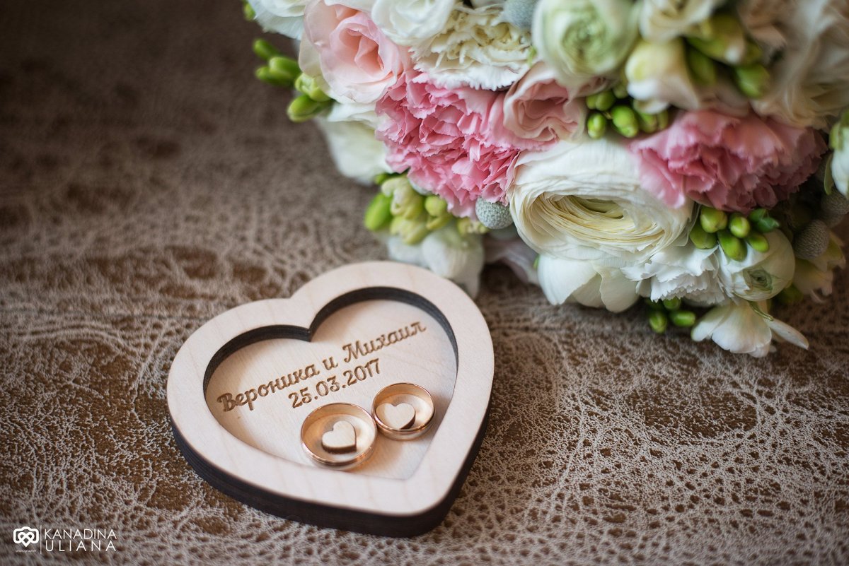 Открытка с днём свадьбы Сергей и Вероника