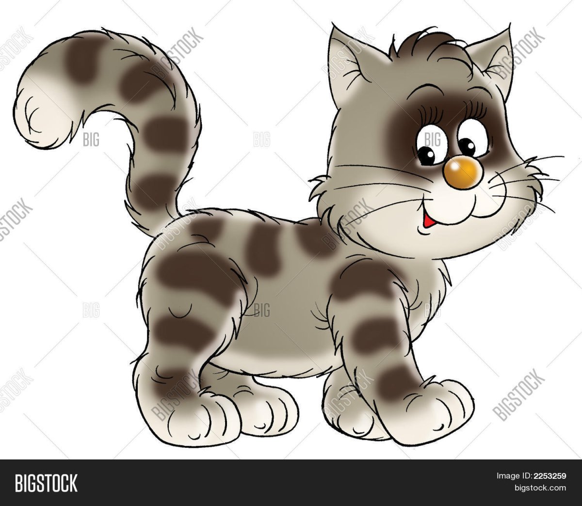 Серенькая кошечка для детей