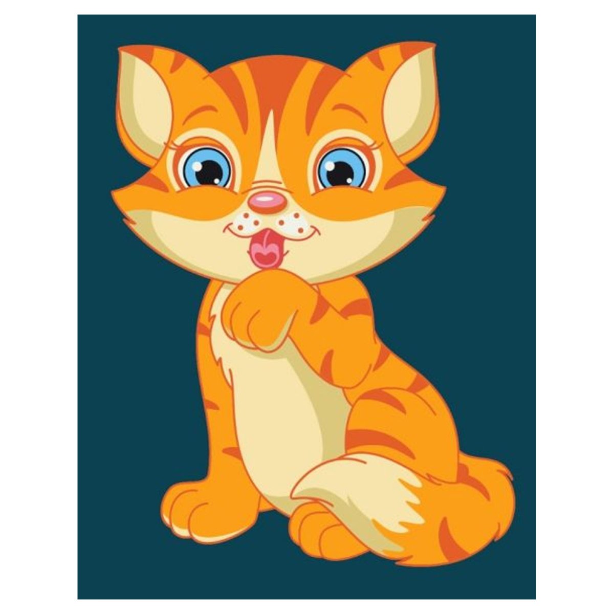 Рыжий котенок мультяшный