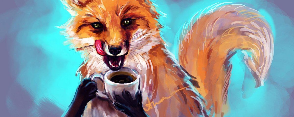 Лиса в очках арт