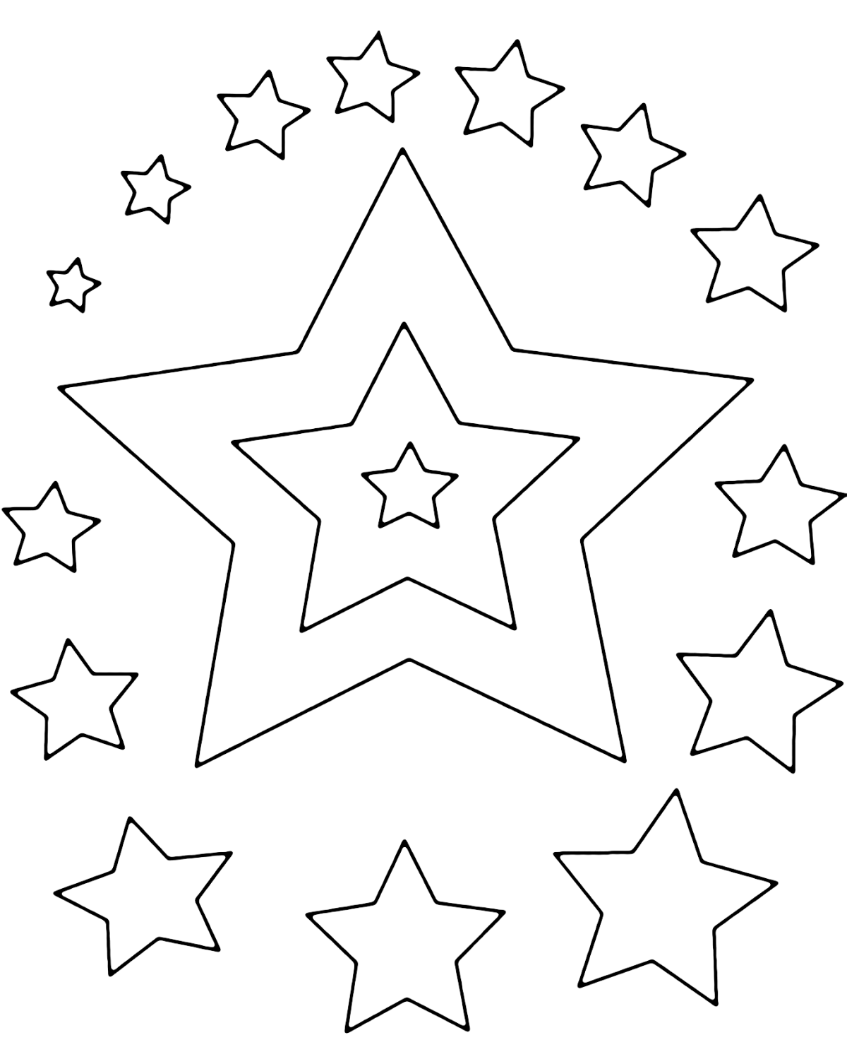 Пятиконечная звезда трафарет
