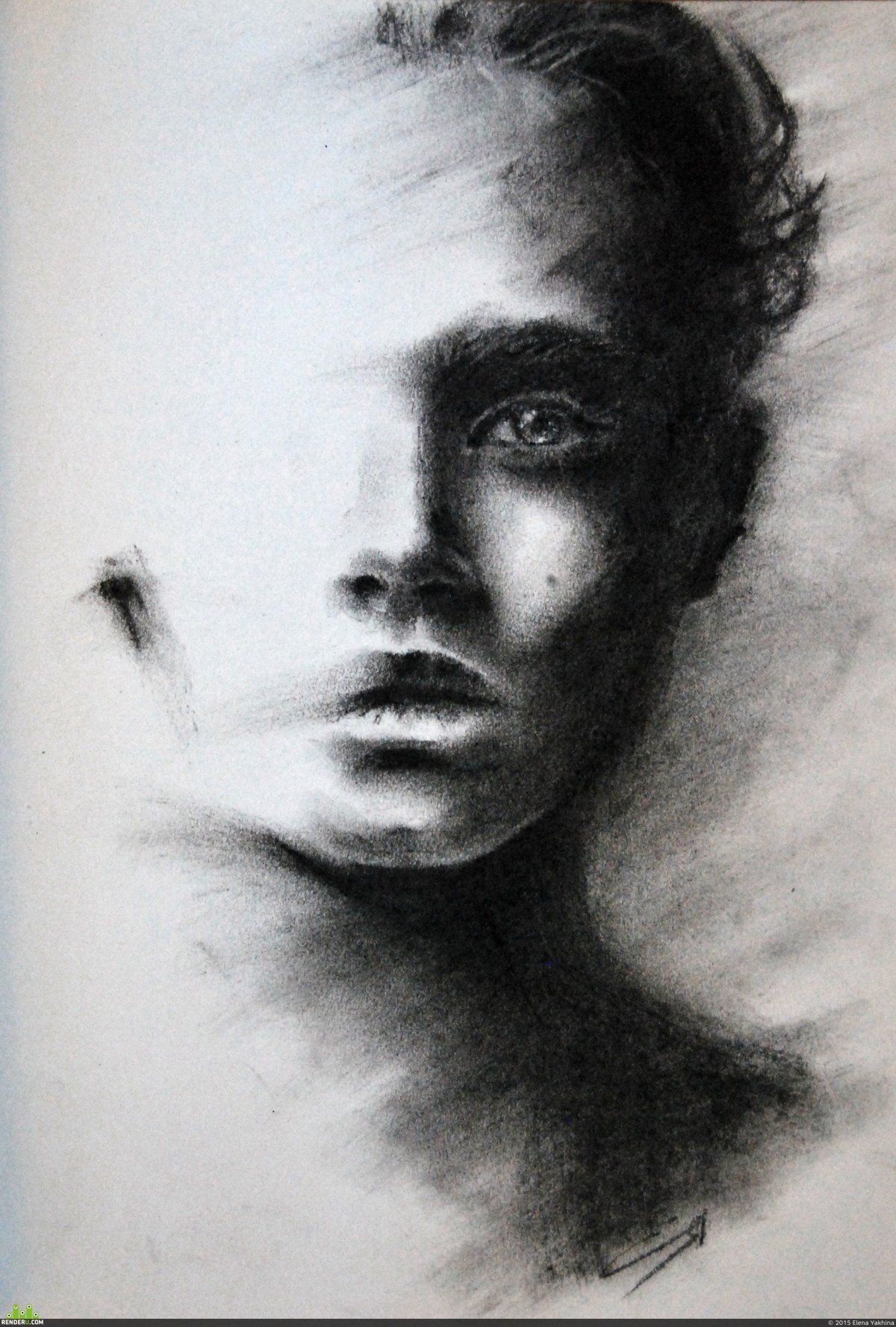 Рисунки углем