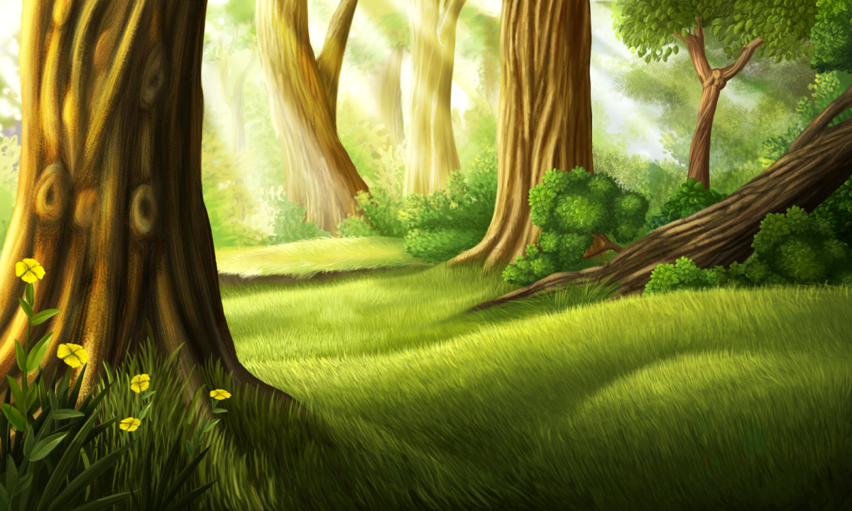 Лес мультяшный