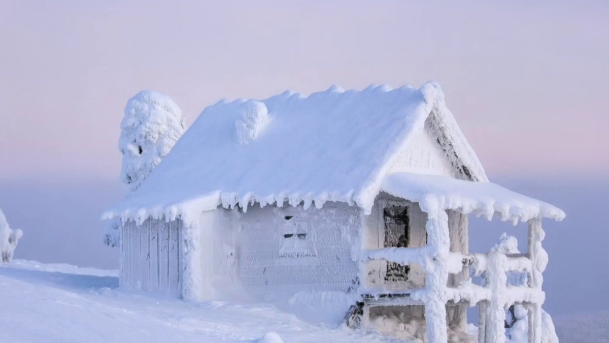 Доброе утро много снега
