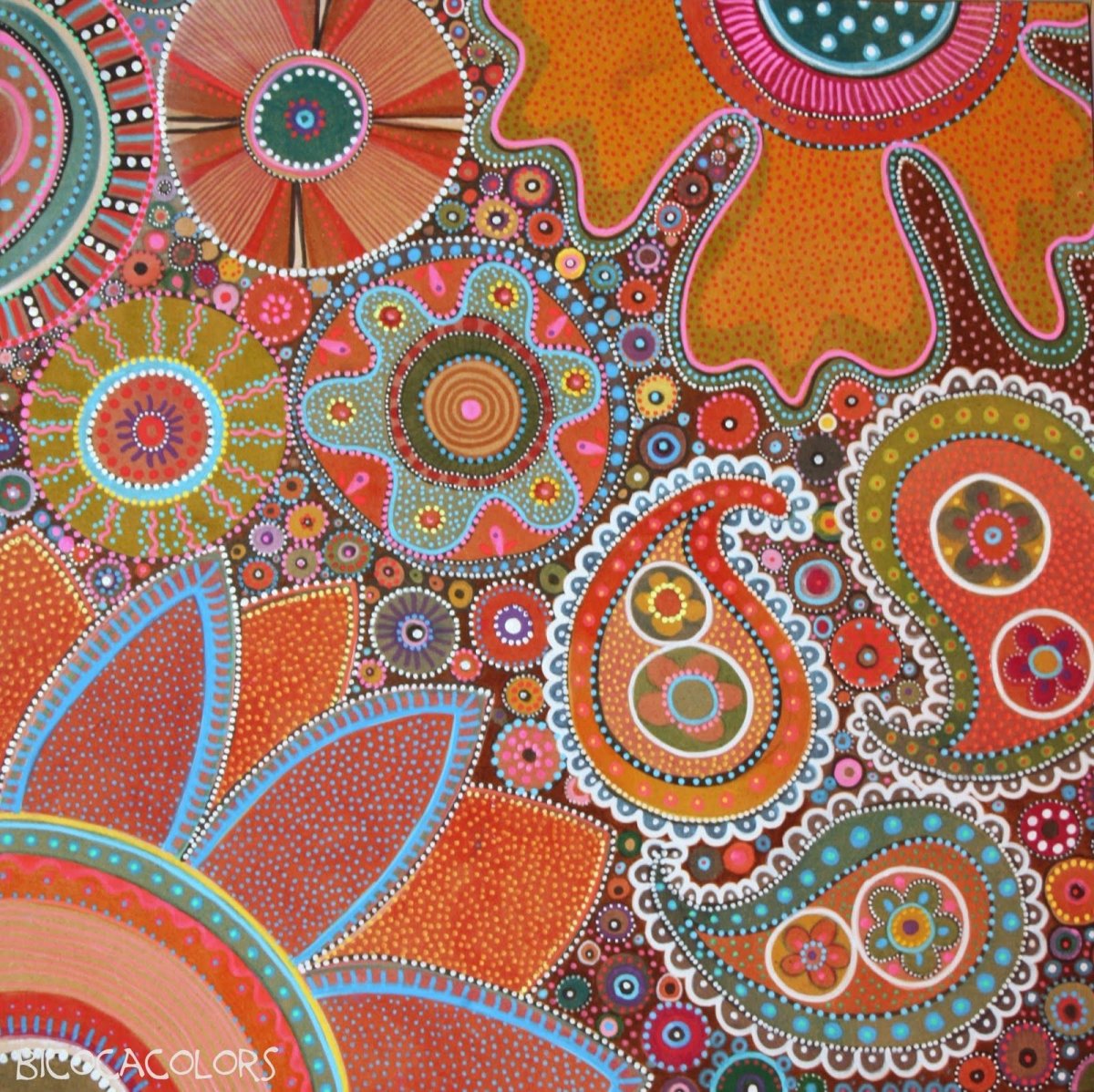 Хиппи узор пейсли