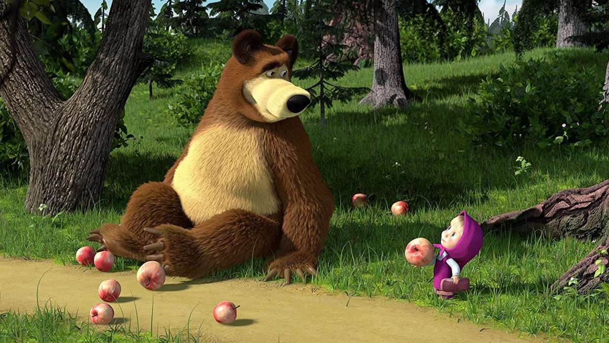 Фон из мультика Маша и медведь