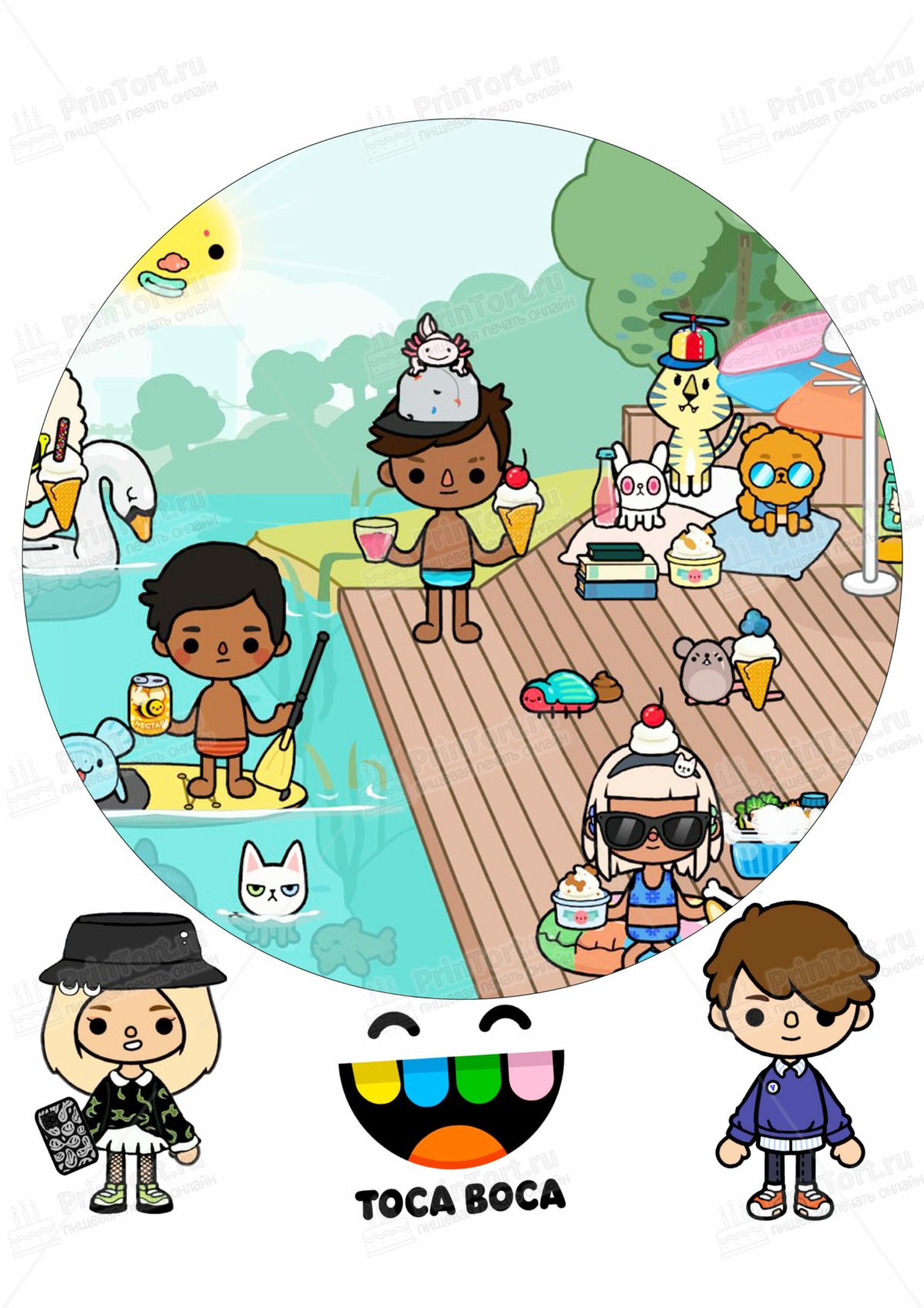 Тока бока для печати на сахарной бумаге