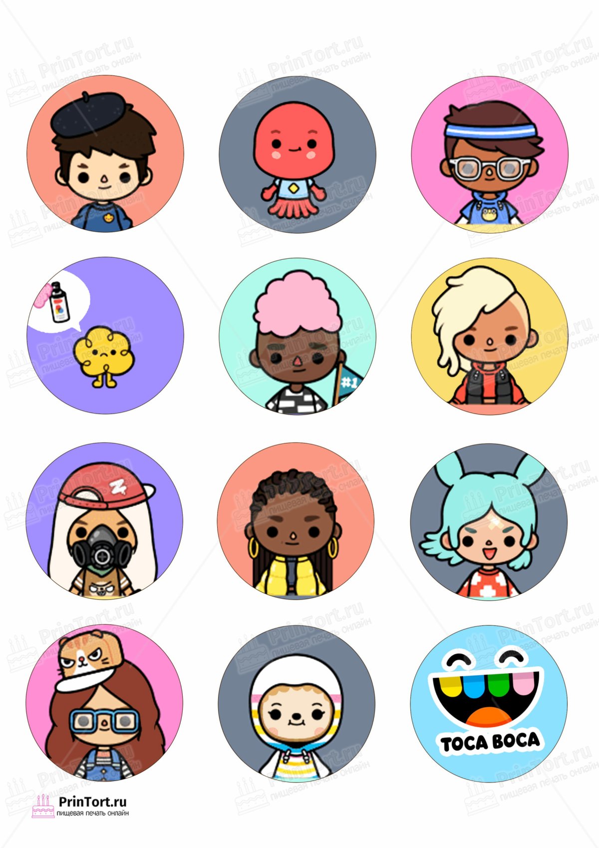 Тока бока для печати на сахарной бумаге