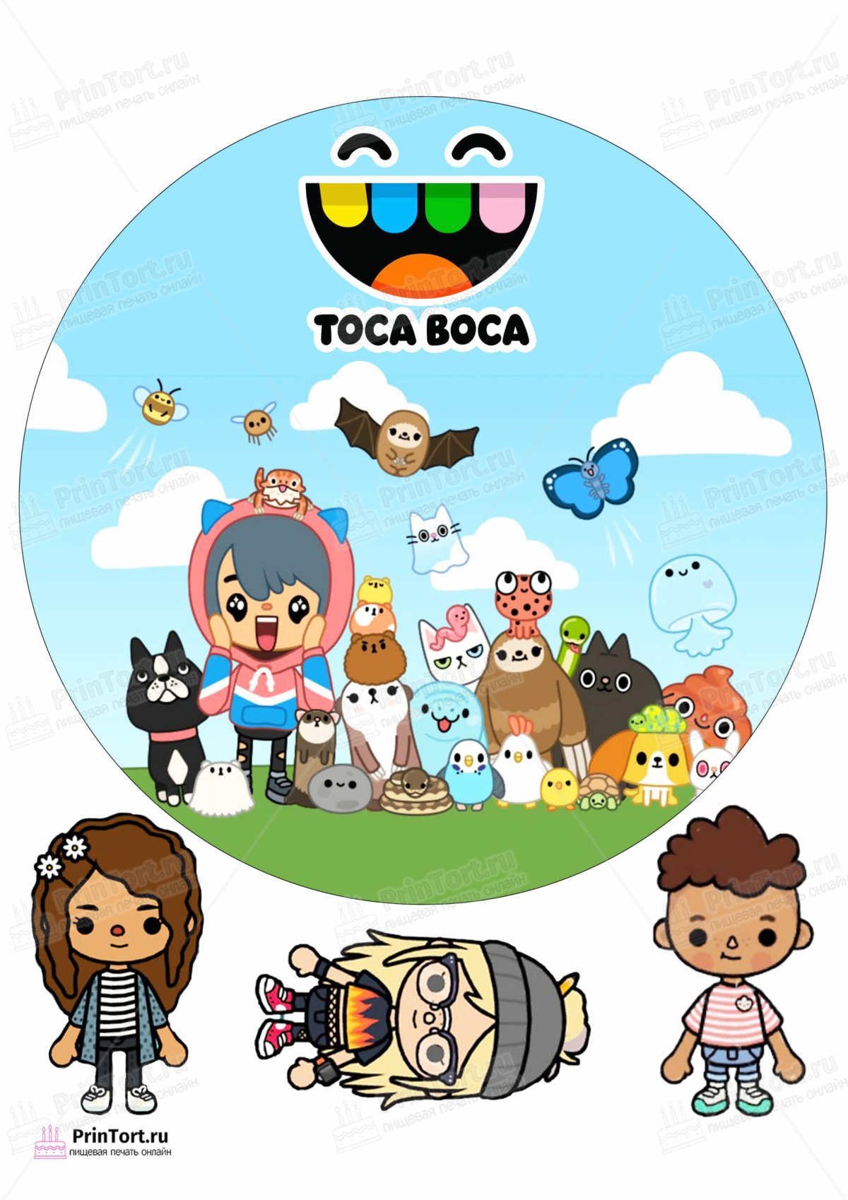 Тока бока для печати на сахарной бумаге