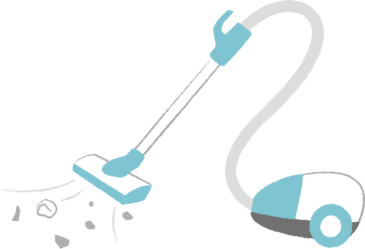 Моющий пылесос на белом фоне