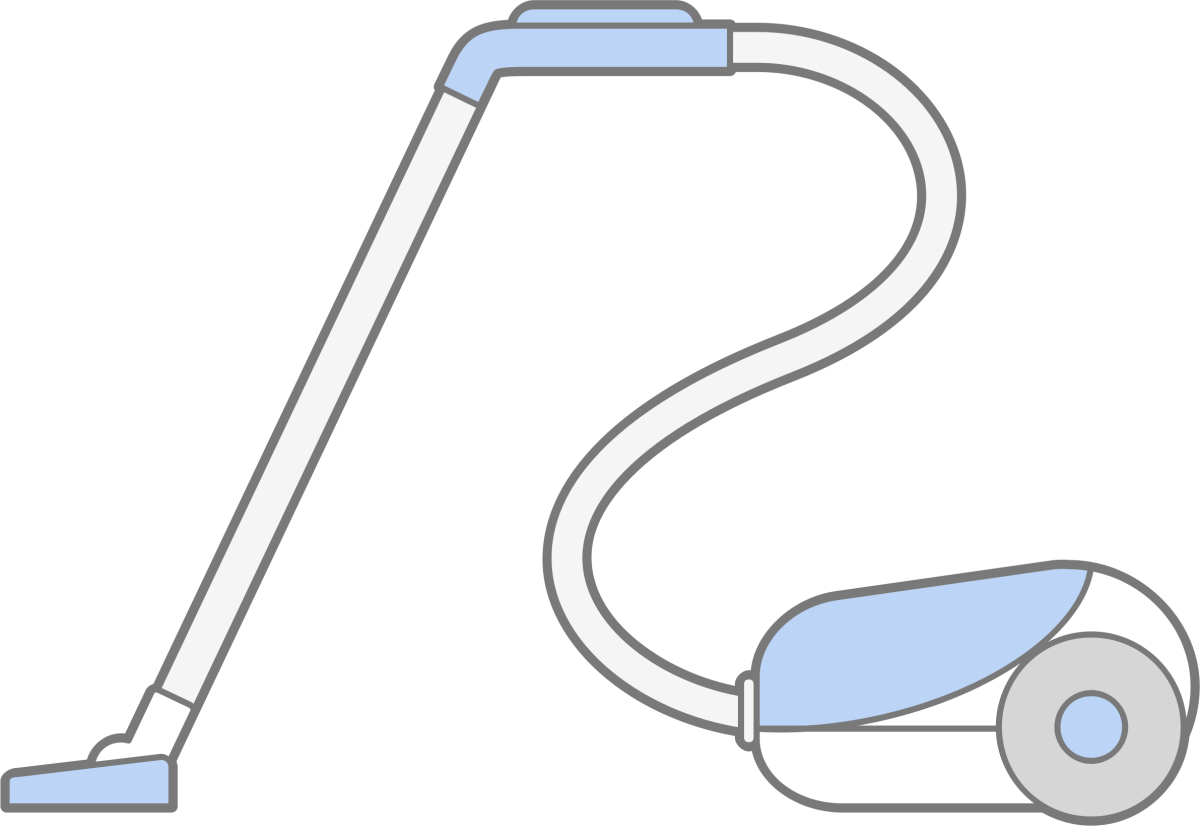 Пылесос на белом фоне мультяшный
