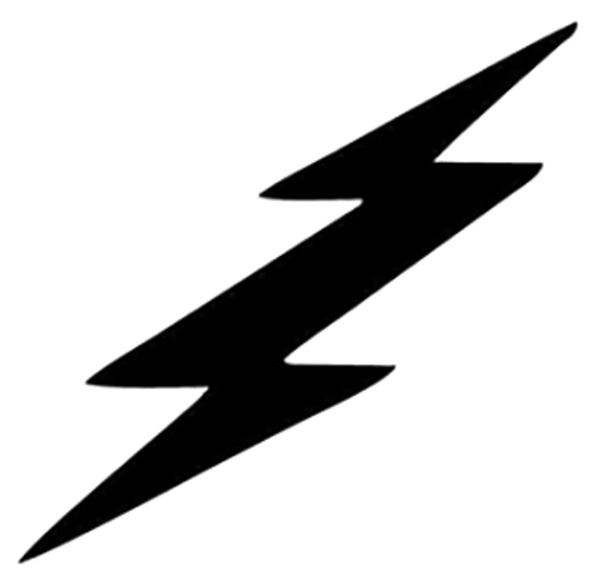 Молния трафарет