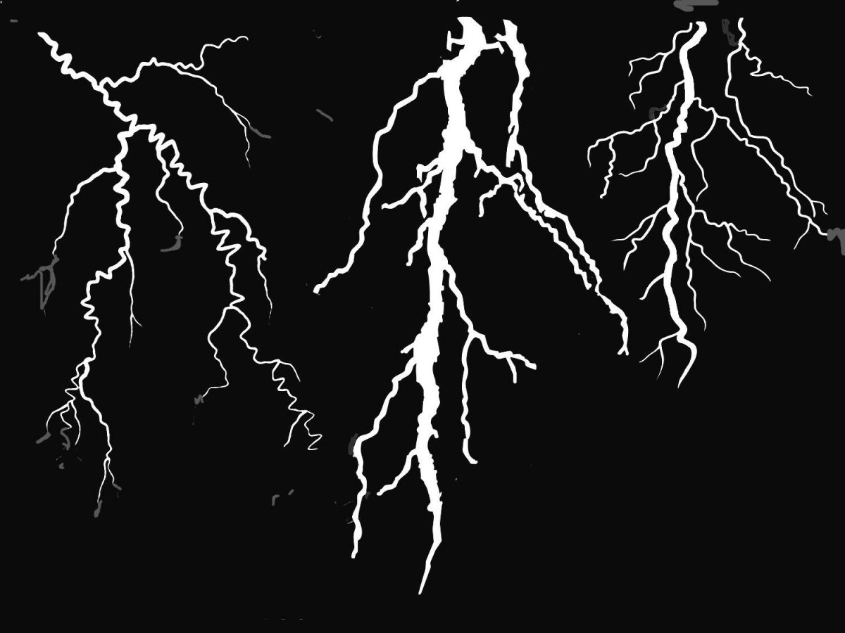 Молния силуэт