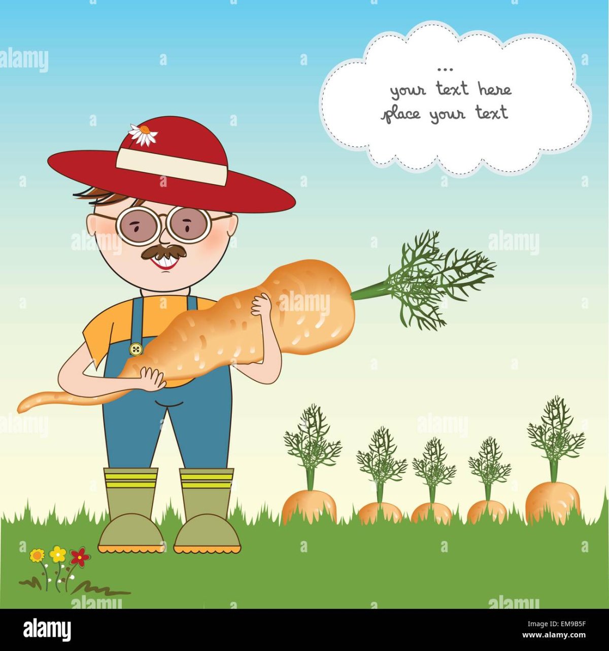 Смешной рисунок агроном