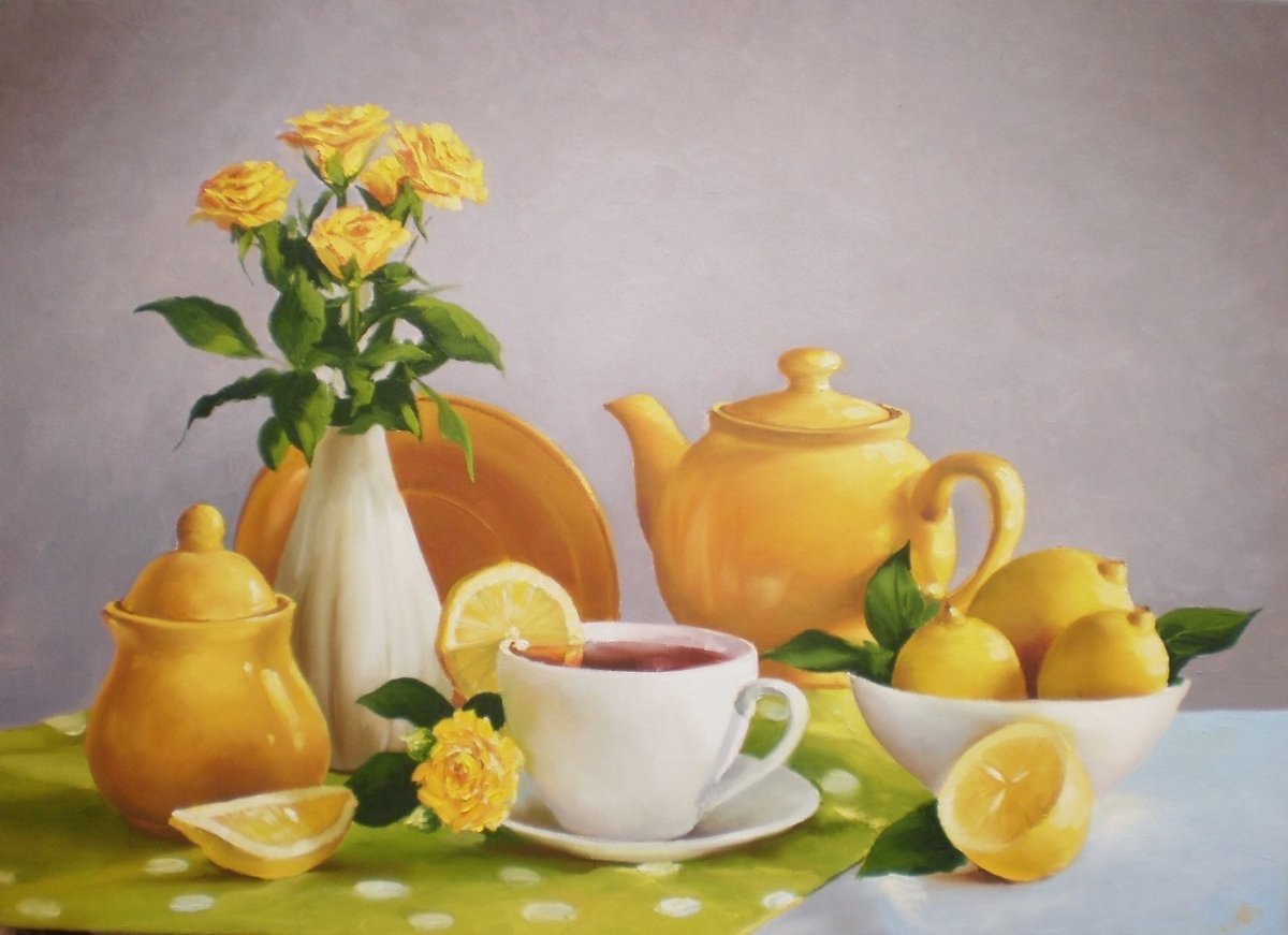 Натюрморт с лимоном