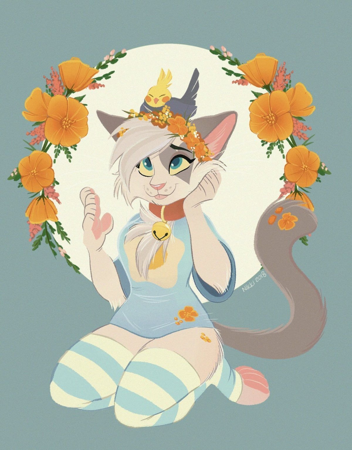 Фурри кошка арт