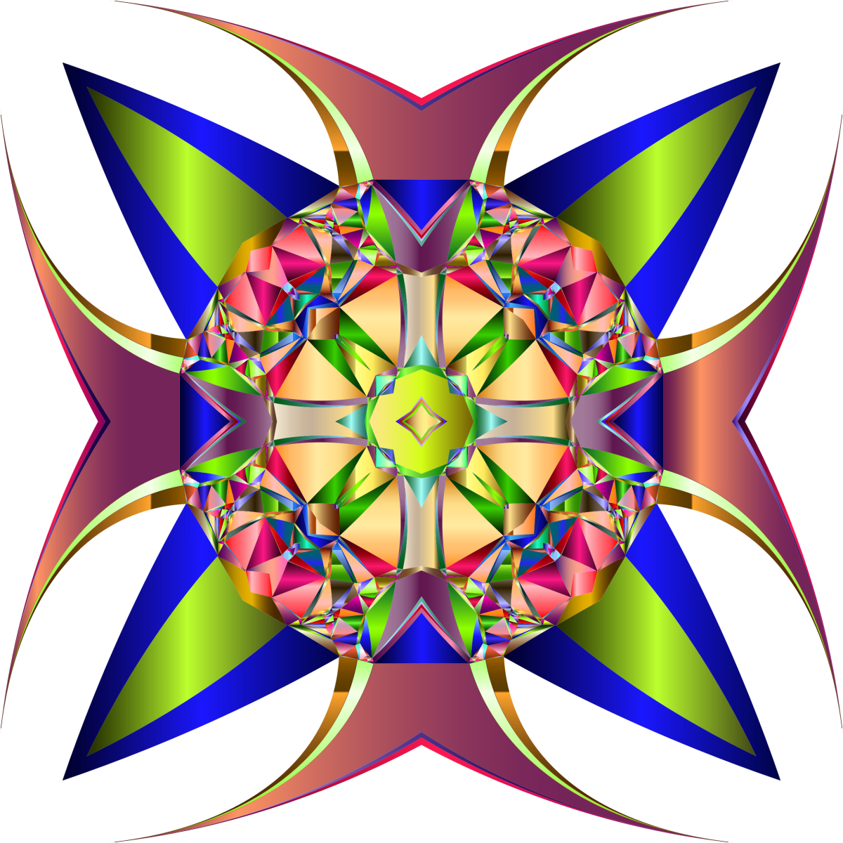 Калейдоскоп на прозрачном фоне