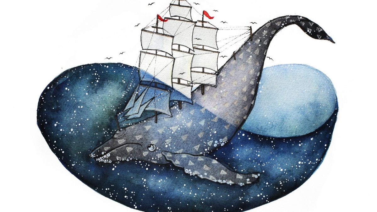 Кит с сердечками