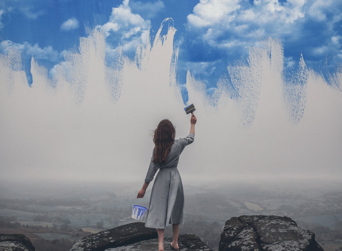 Девушка и небо