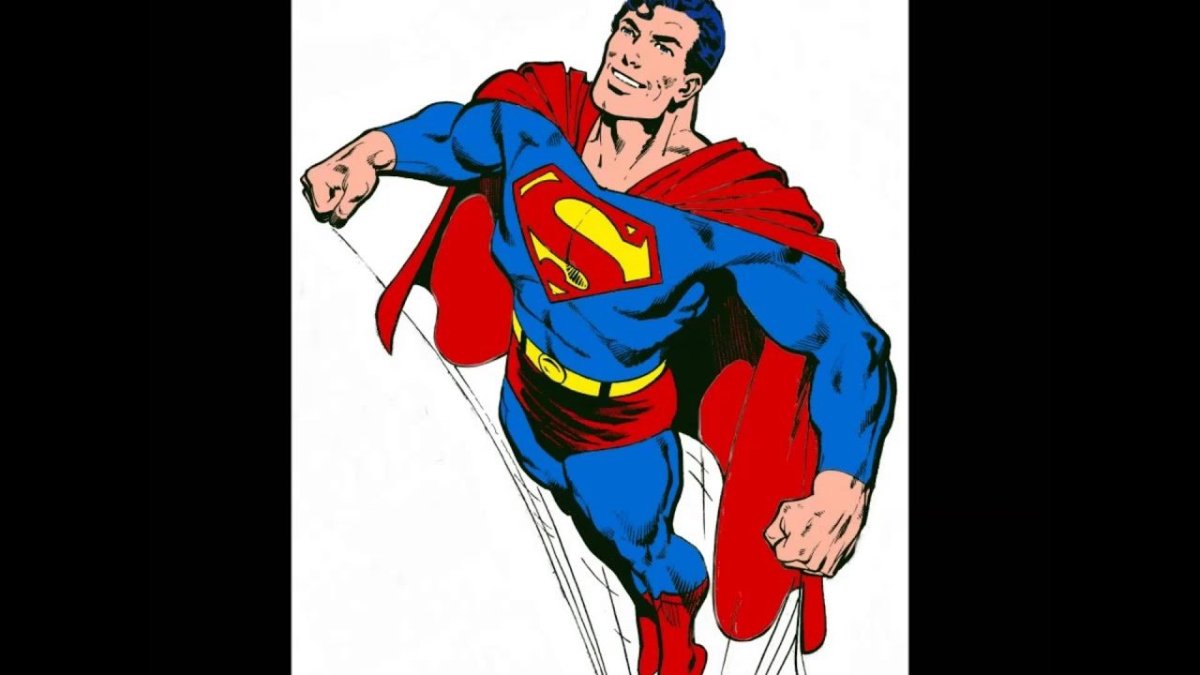 Супергерой на белом фоне