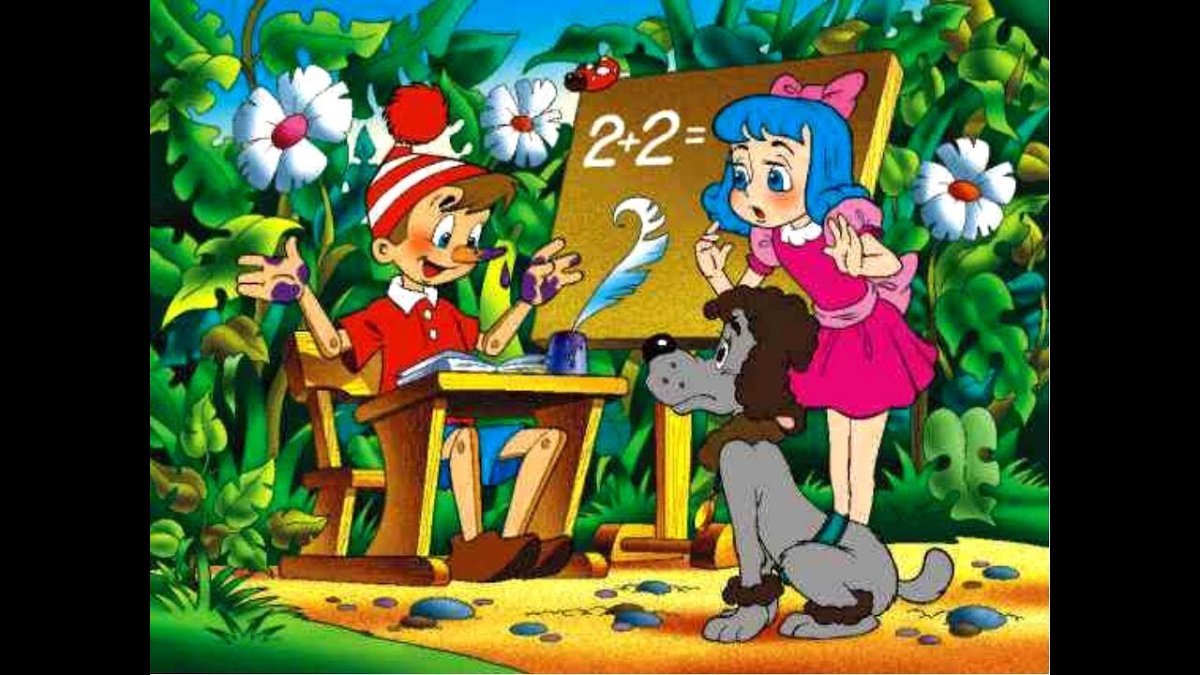 Мальвина рисунок карандашом