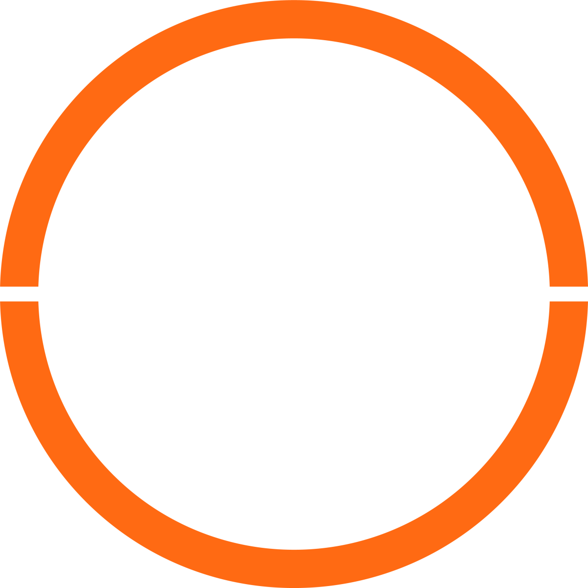 Оранжевый круг на белом фоне