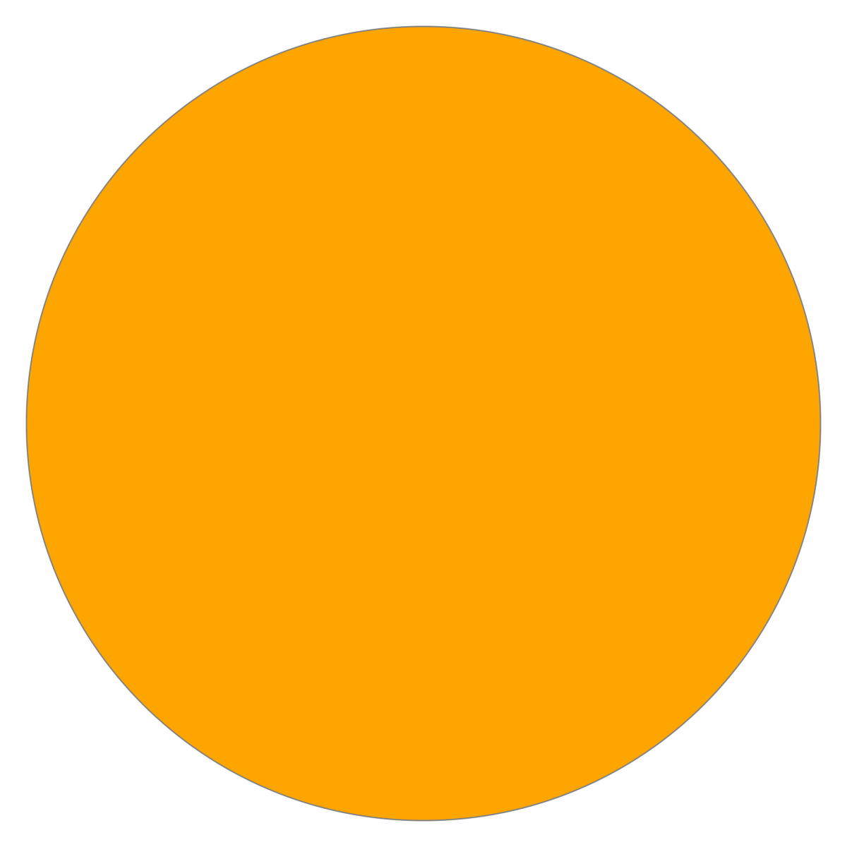 Оранжевый круг на прозрачном фоне