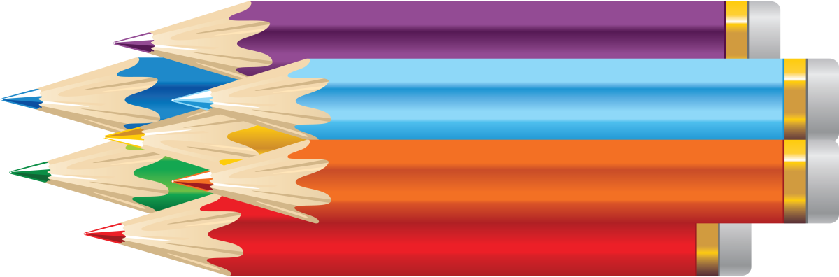 Цветные карандаши на прозрачном фоне