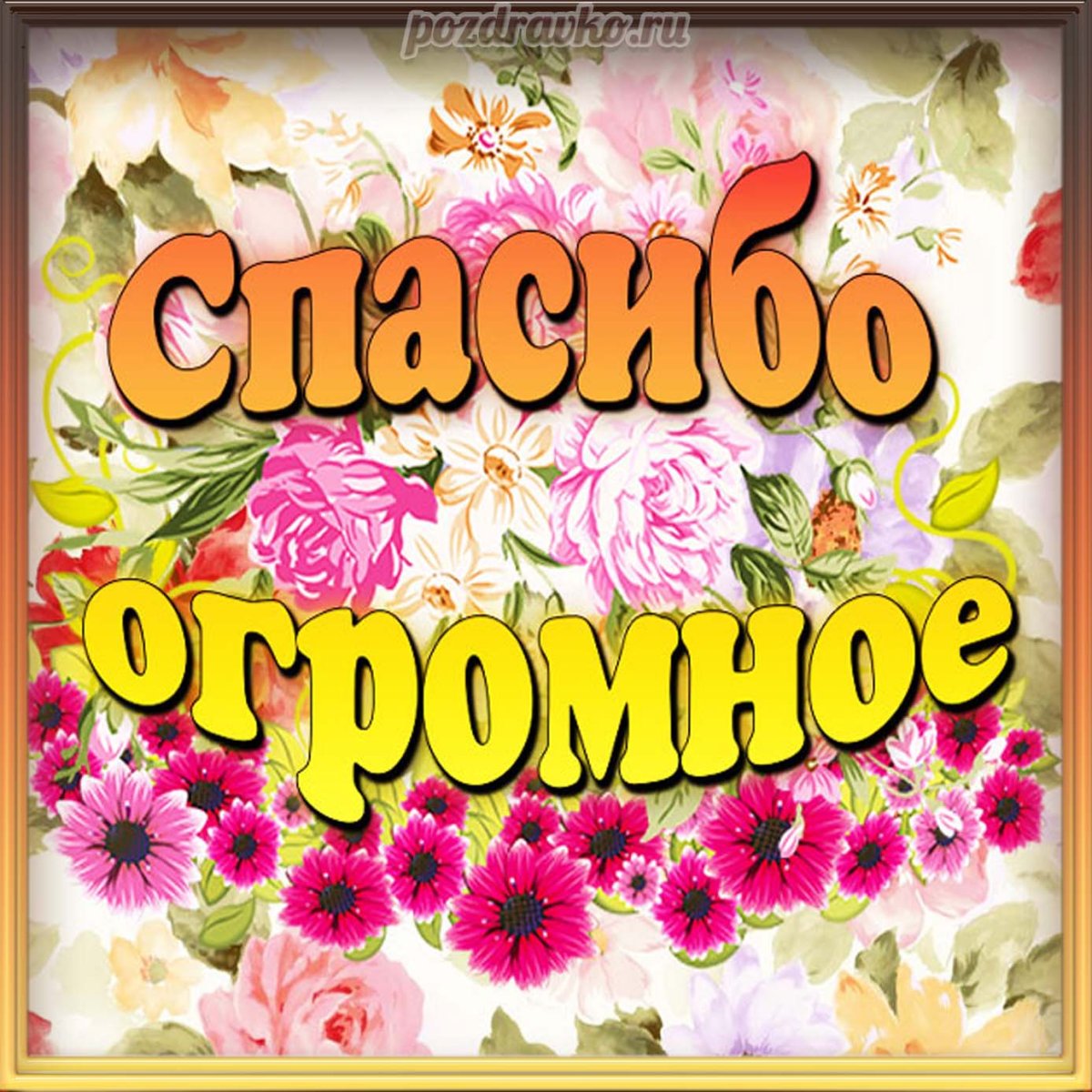 Огромное спасибо