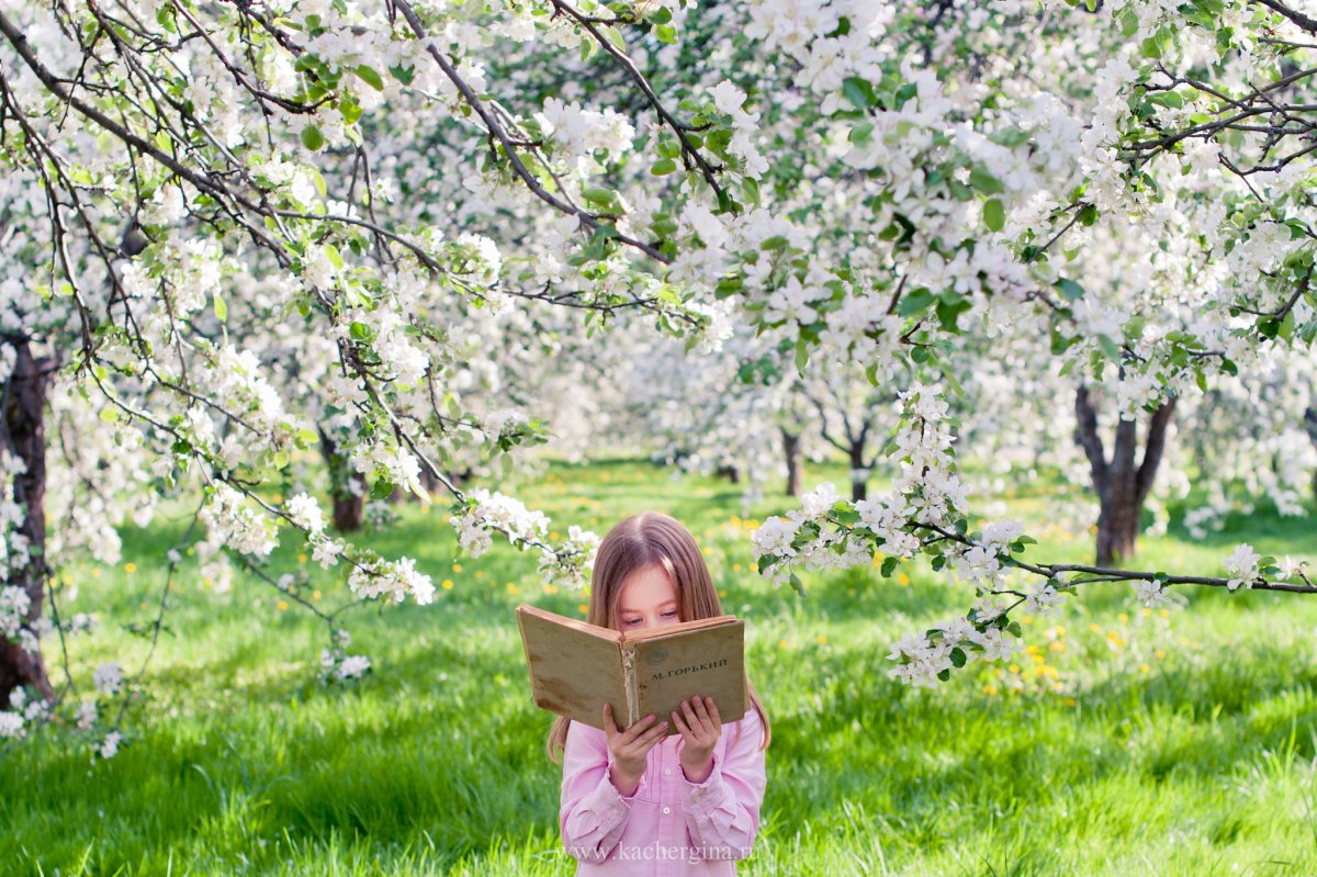 Весенний сад написанный детьми