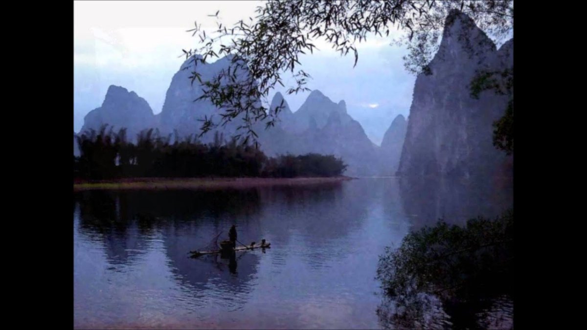 Китай река в лунном свете