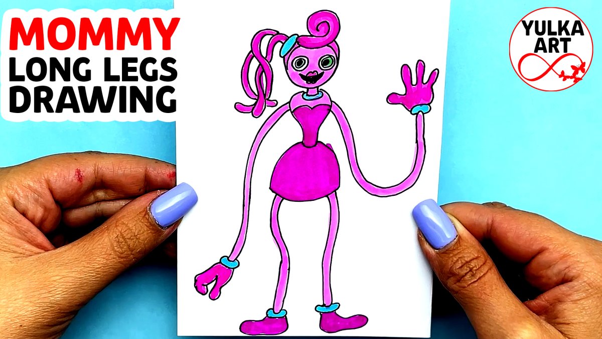 Нарисовать мамочку длинные ноги из Poppy Playtime