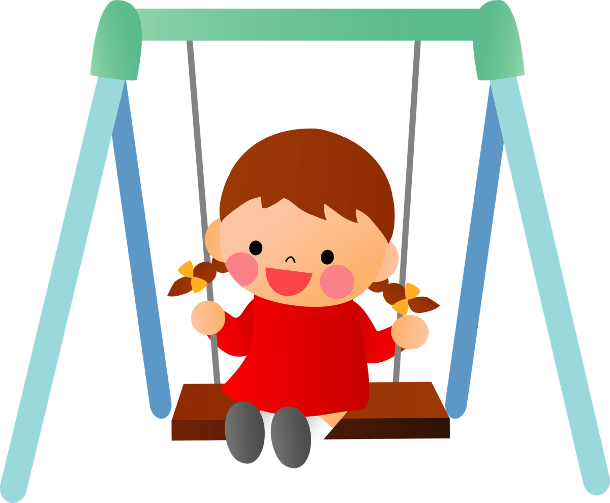 Качели на белом фоне