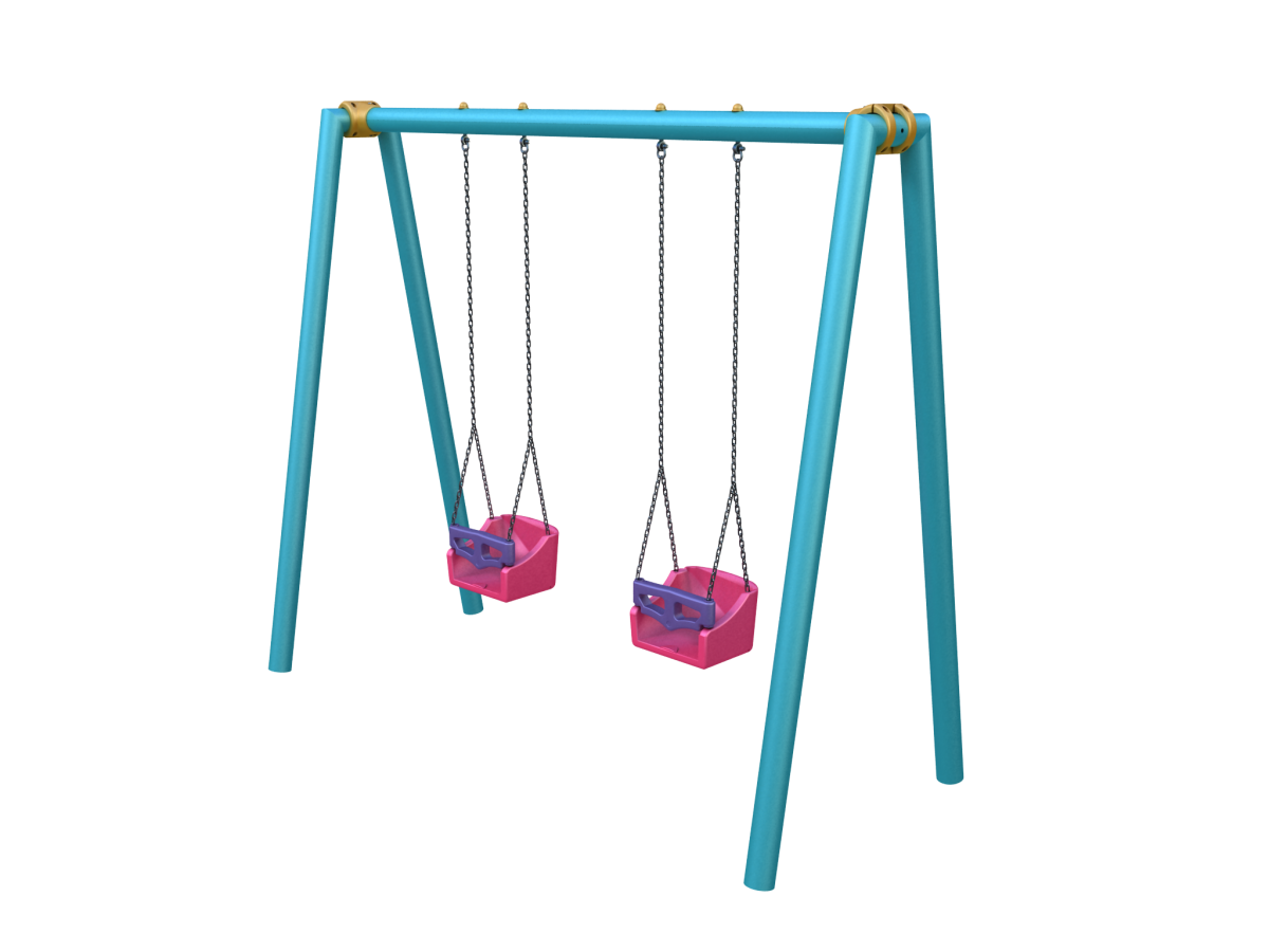 Дети на качелях без фона