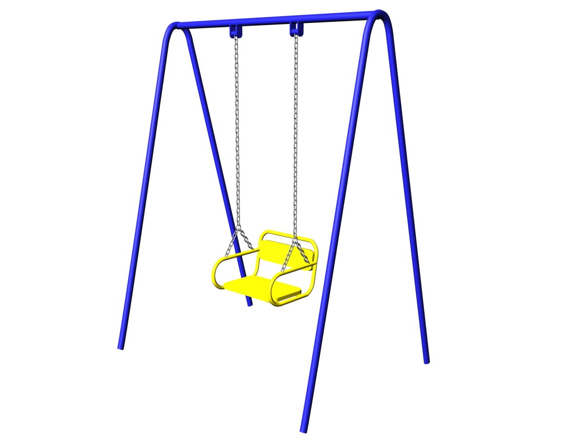 Качели детские с металлическим каркасом, модель: №11306