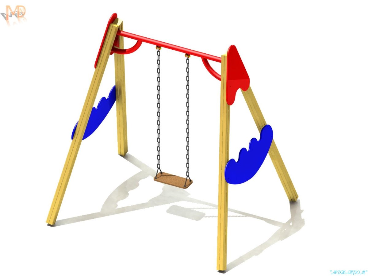 Качели деревянные "волна"