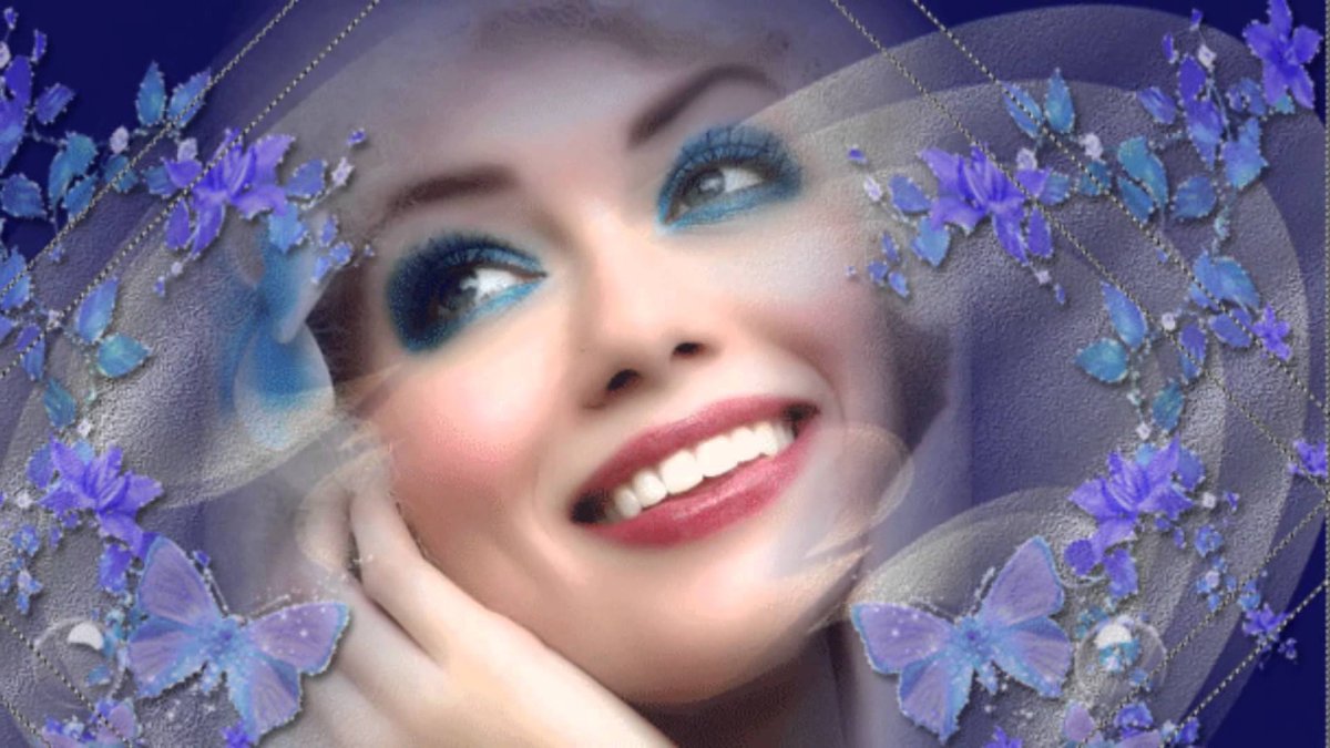 Счастливые глаза женщины