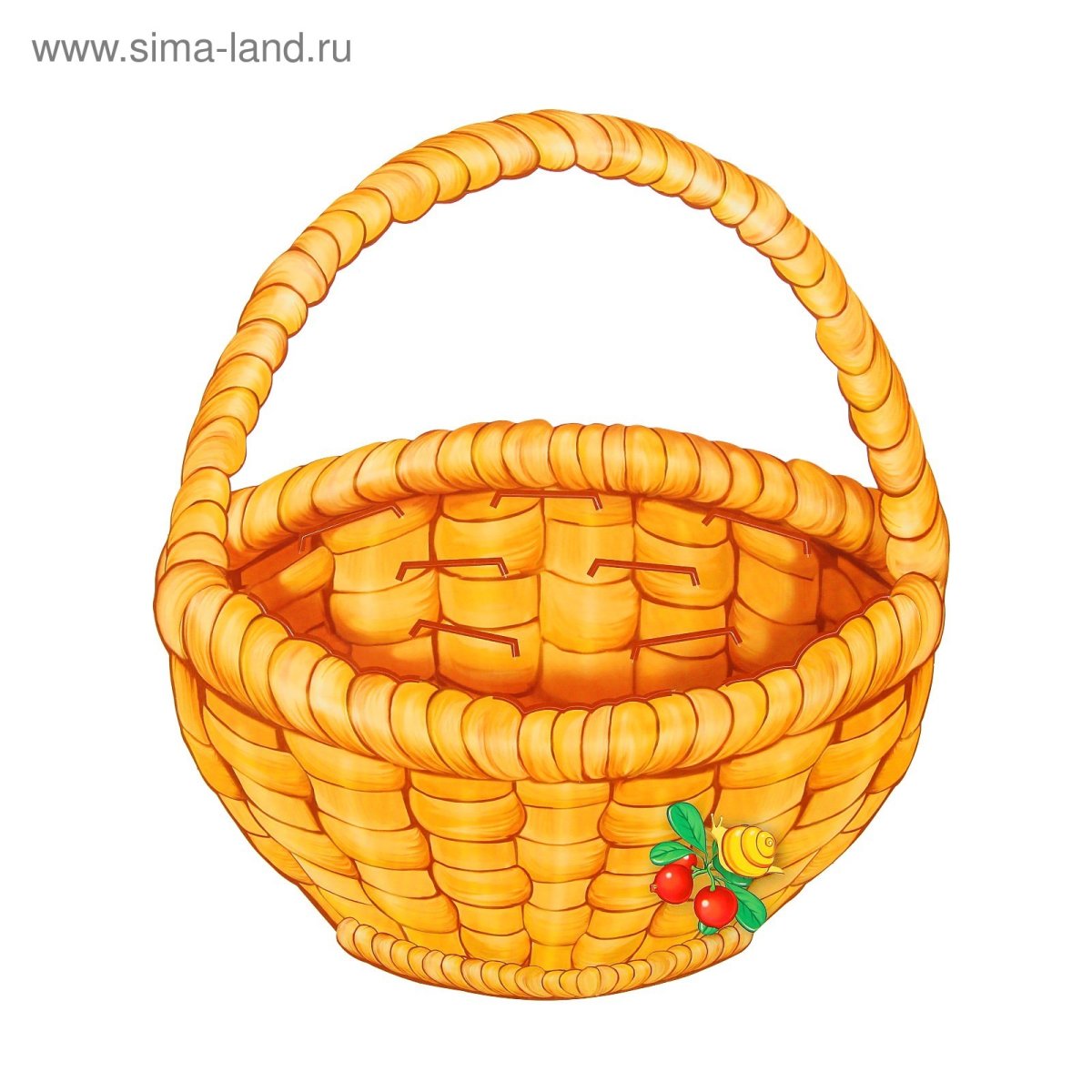 Картинка корзинки на прозрачном фоне для детей пустая