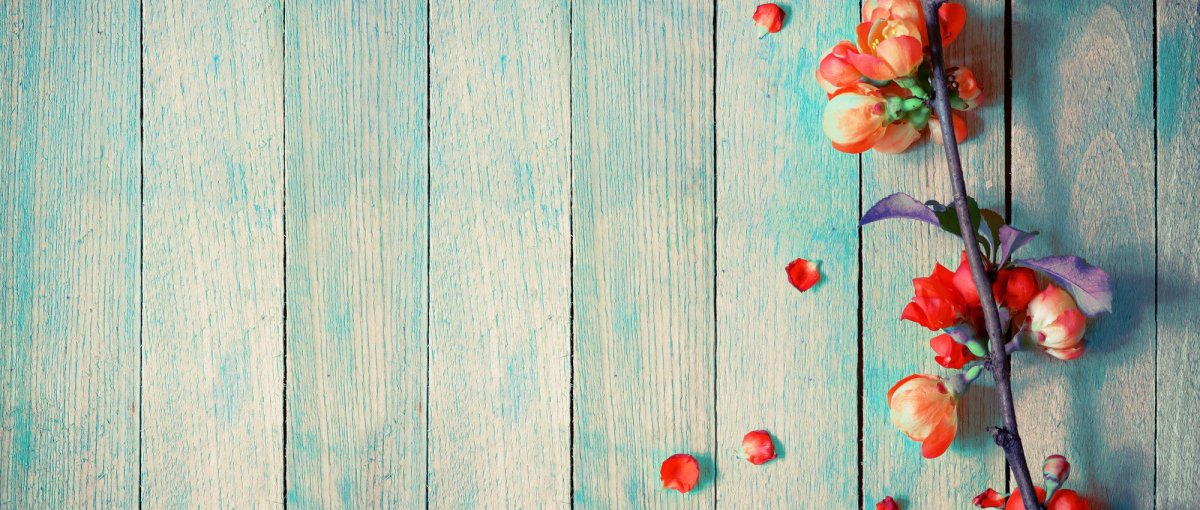 Фактура дерева с цветами