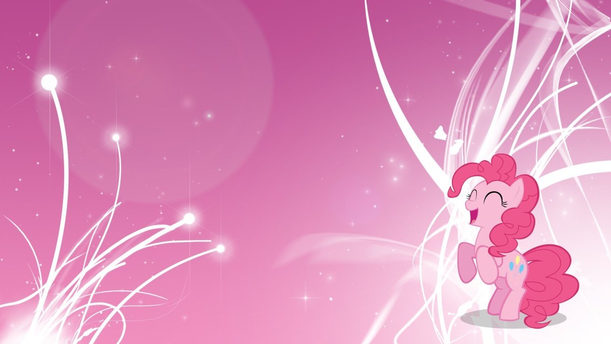 Розовый фон с пони