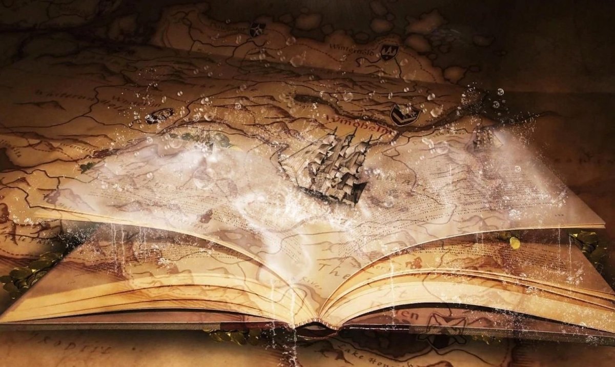 Коричневый фон с книгами