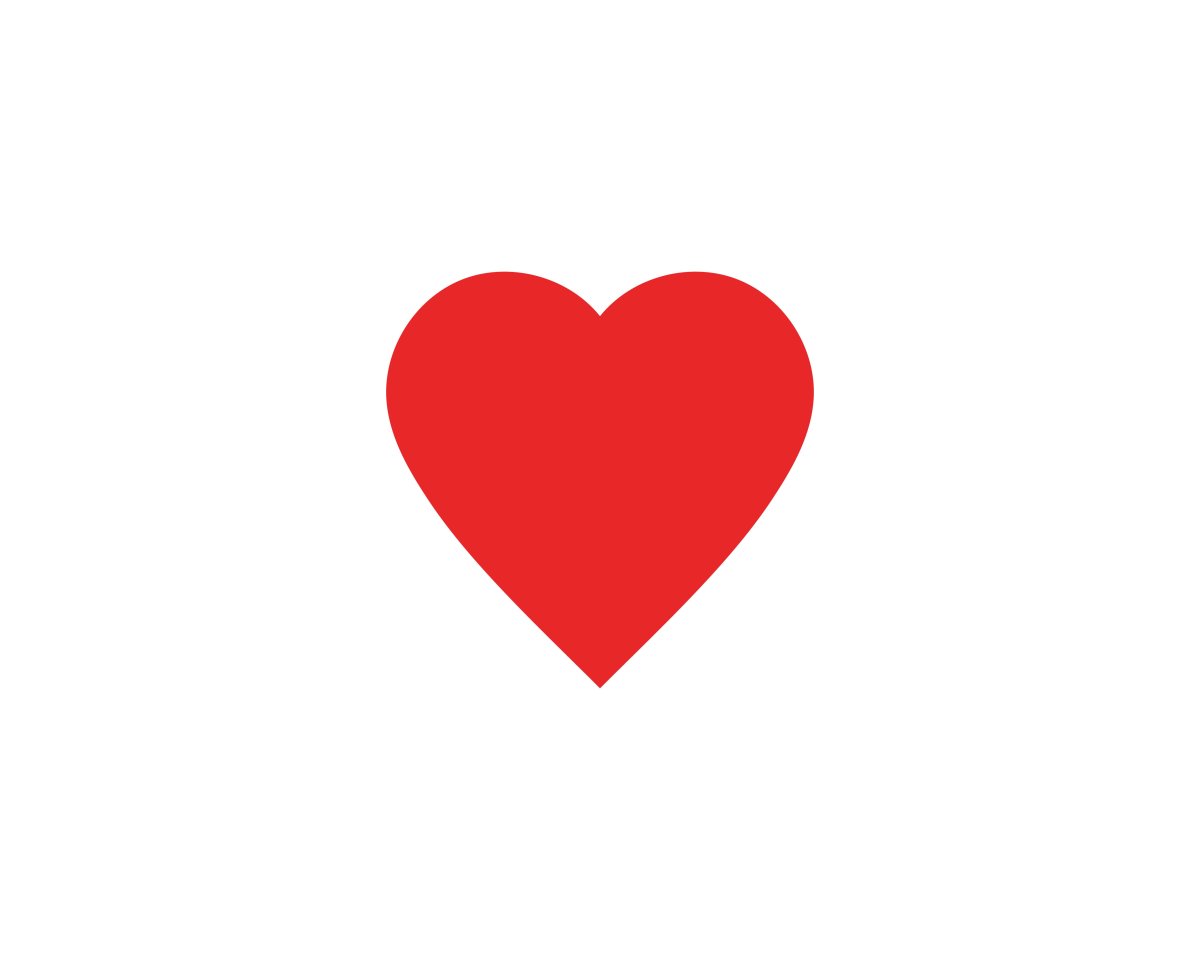 Сердечко лайк на прозрачном фоне