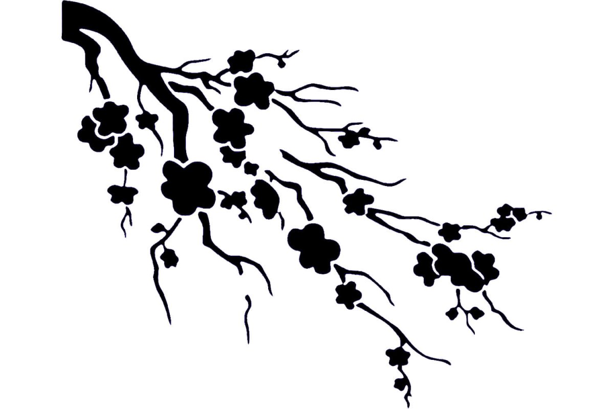 Трафарет ветка